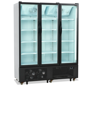 TEFCOLD Expositor botellero refrigerado 3 puertas batientes 1400 litros FS1600H