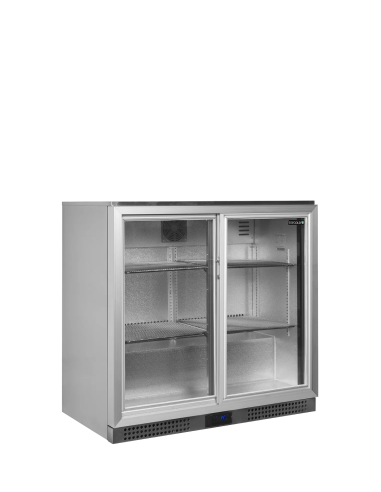 TEFCOLD Expositor botellero backbar INOX 2 puertas corredera BA26SS