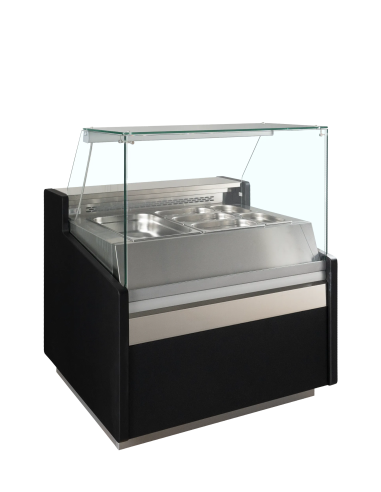 TEFCOLD Vitrina expositora refrigerada con reserva ancho 100 cm SPID100