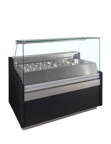 TEFCOLD Vitrina expositora refrigerada con reserva ancho 150 cm SPID150