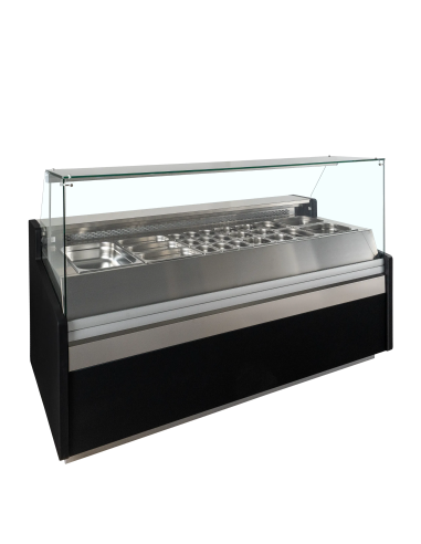 TEFCOLD Vitrina expositora refrigerada con reserva ancho 200 cm SPID200