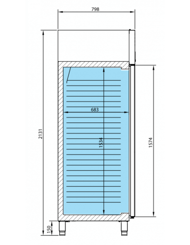 ARMARIO 170 LITROS FRIGORÍFICO BLANCO PUERTA CIEGA MOD. CR2