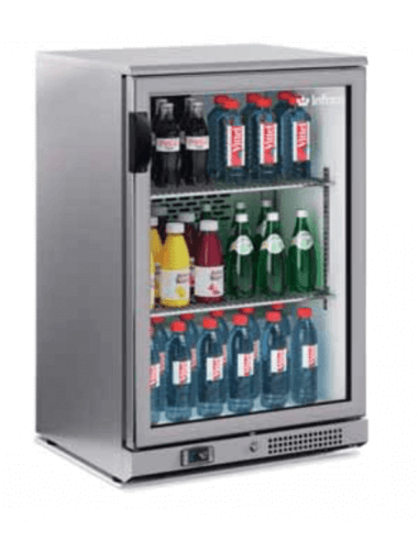 Expositor botellero frigorífico INFRICO acero inoxidable 1 puerta cristal ERV15II