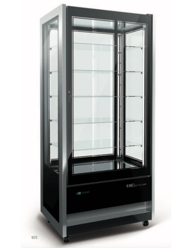 Expositor refrigerado y congelador 4 caras cristal 500 litros ISA Cristal Tower RV 93 TB/TN