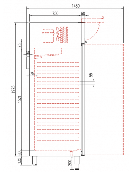 CONGELADOR VERTICAL GASTRONORM CORECO EHCGN-751-SPF