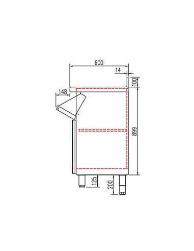 Mueble cafetero ancho 99 CORECO SMC-100 MEDIDAS