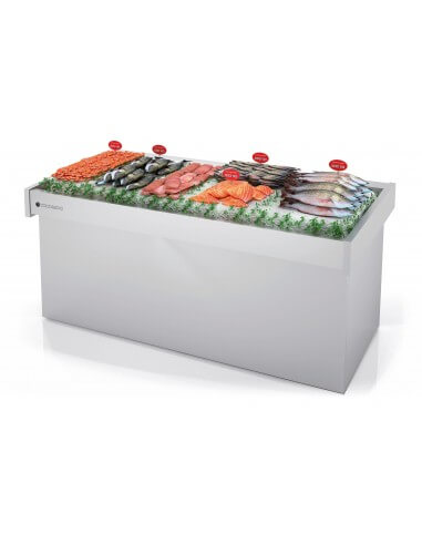 Mostrador refrigerado pescadería para mercado CORECO BFP