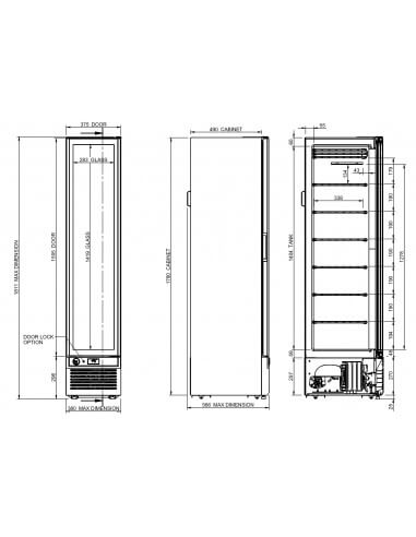 ▷ Expositor Congelador Vertical IARP Glee X-Slim ▷ [Oferta y Precio]