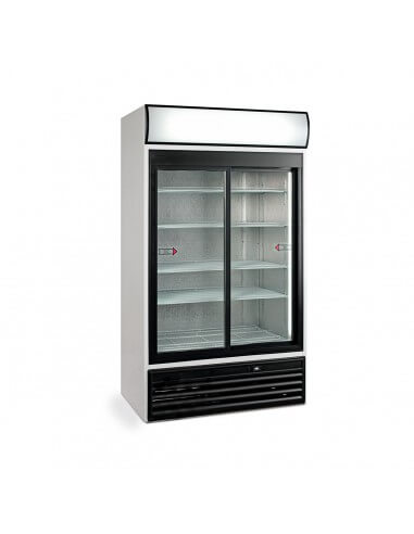 Expositor refrigerado dos puertas corredera 800 litros Eurofred FSC1000S