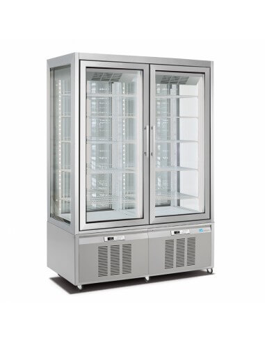 Expositor refrigerado y congelador pastelería 4 caras cristal INFRICO LO7703VNP