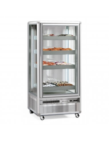 Expositor refrigerado para pescado 650 litros 4 caras cristal Tecfrigo Exponorm 650