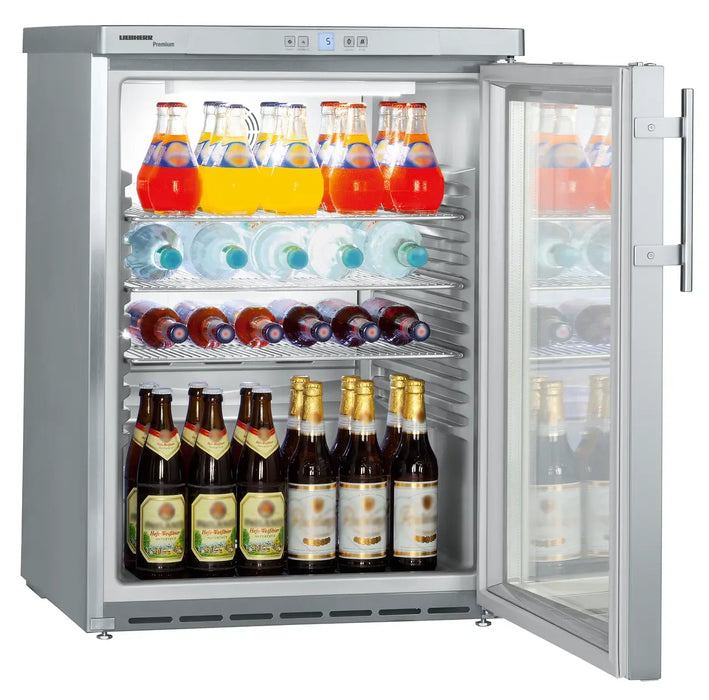 LIEBHERR Expositor refrigerado inox empotrable bajo encimera con enfriamiento por circulación de aire 141 Litros FKUv 1663