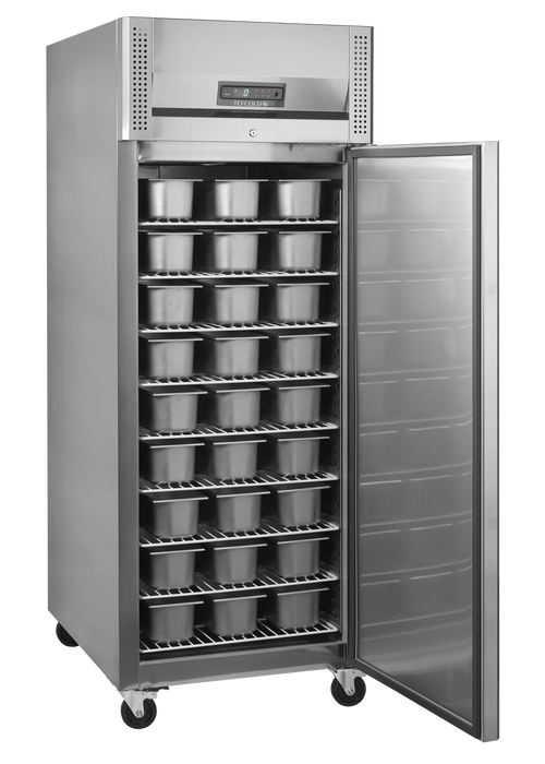 TEFCOLD Congelador vertical heladería estantes 80x60 refrigeración ventilada 850 litros BF850I