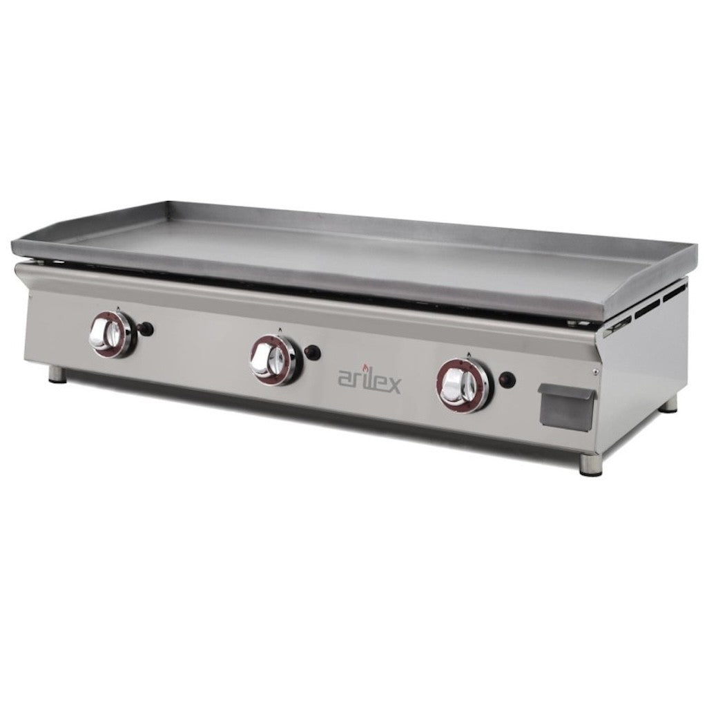 ARILEX Plancha a gas 100 cm en acero laminado de 6 mm 100PGLN - FrigeriaHosteleria.com