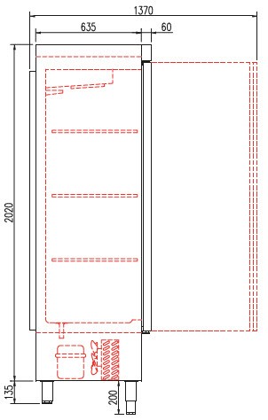 Armario congelador vertical 2 puertas 1200 litros CORECO ACC-1302