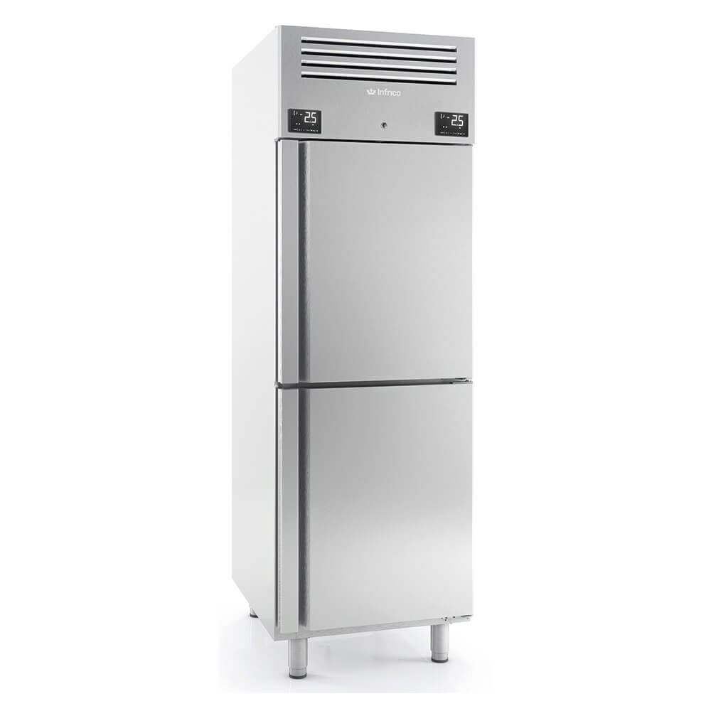 Armario frigorífico y congelador 2 puertas 560 litros INFRICO AGN702MX - FrigeriaHosteleria.com