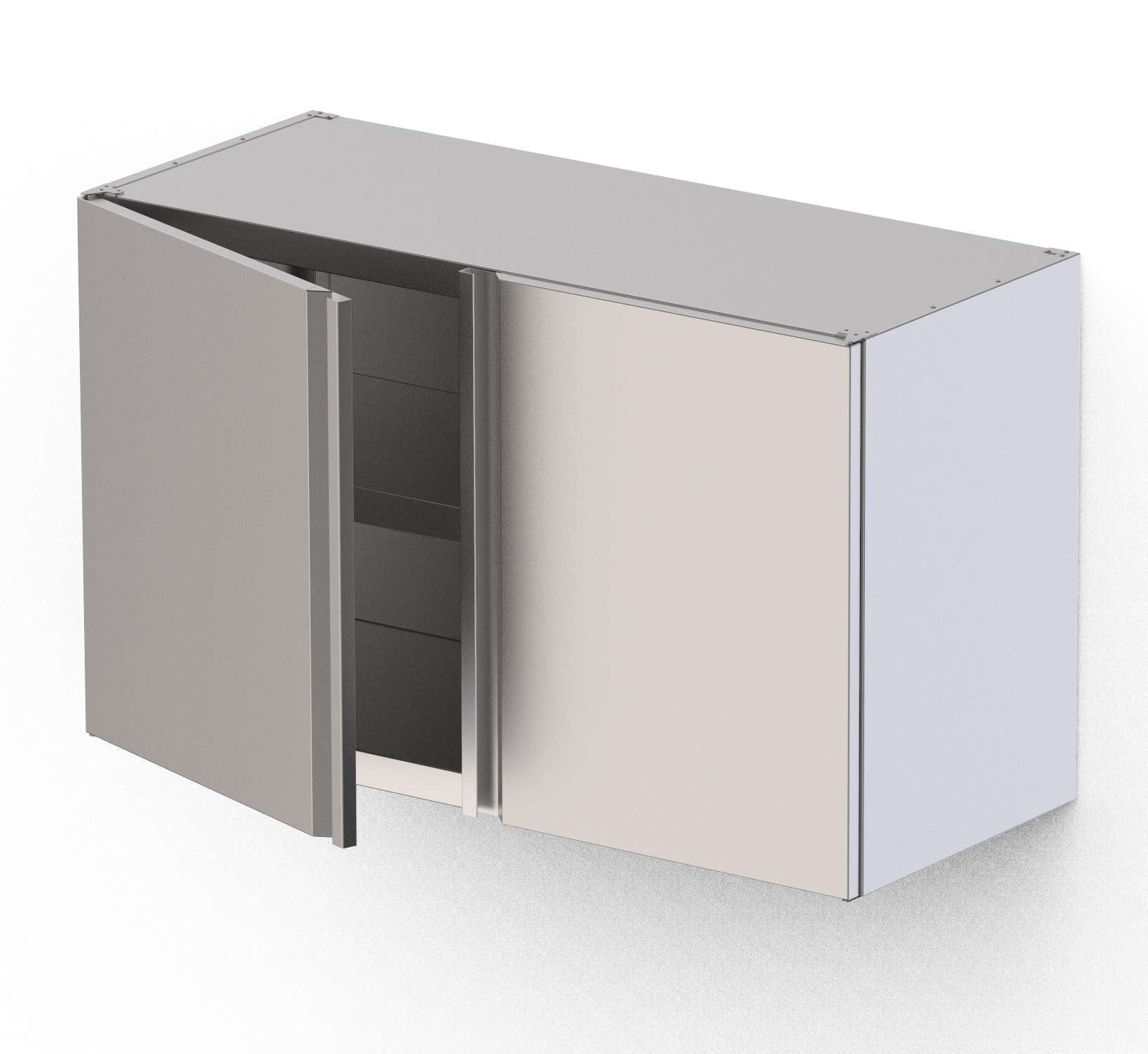 Armario Mural Acero Inoxidable Con 2 Puertas Abatibles 1000x400x600h mm WMC100460SW - FrigeriaHosteleria.com