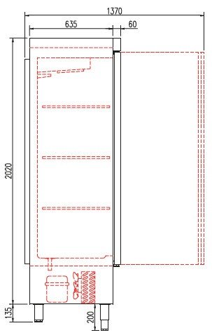 Armario refrigerado 2 medias puertas 500 litros CORECO ACR - 752 - FrigeriaHosteleria.com