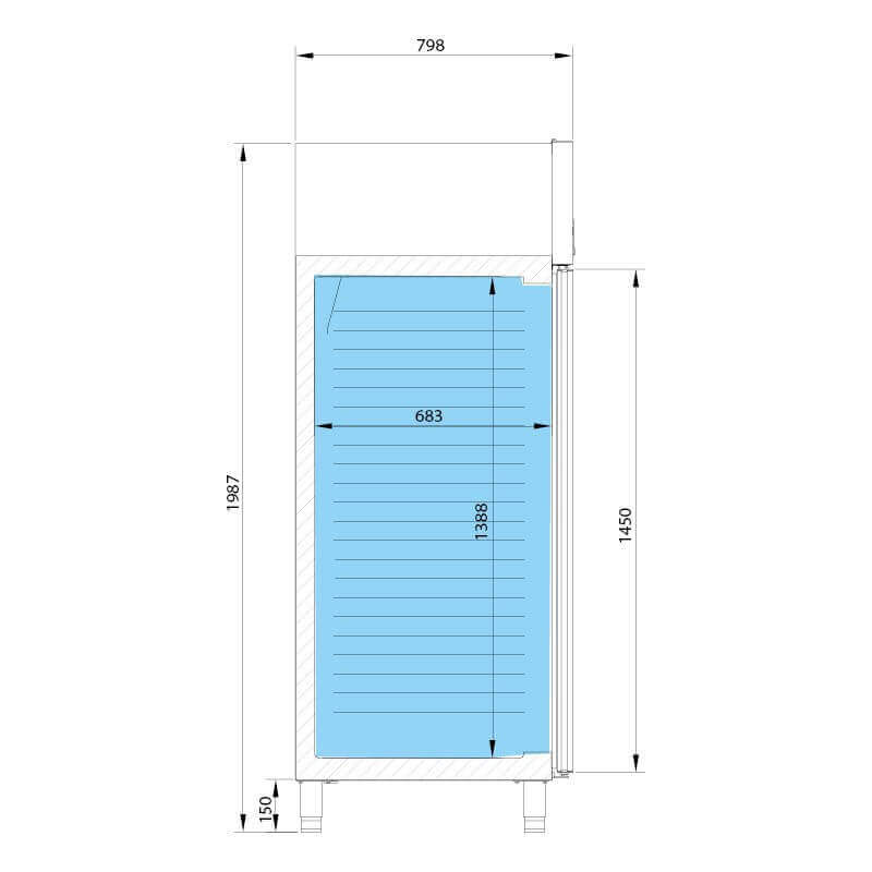Armario refrigerado 2 puertas 1120 litros INFRICO AGB1302 - FrigeriaHosteleria.com