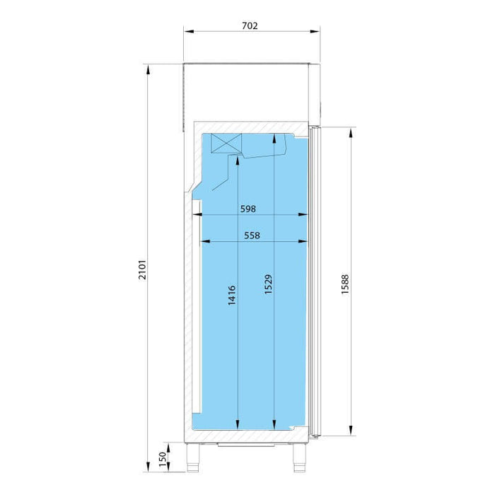 INFRICO Armario refrigerado 2 puertas 300 litros AGN302