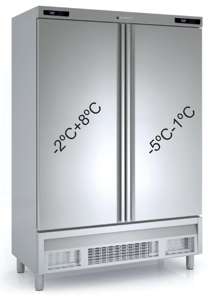 Armario refrigerado 2 puertas depart. pescado 1000 litros CORECO ADP - 1302 - FrigeriaHosteleria.com