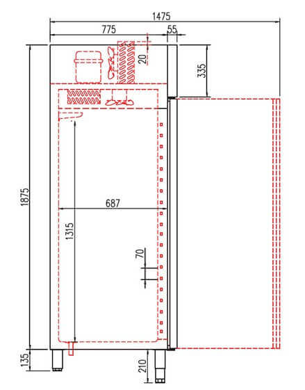 Armario refrigerado 3 puertas 2200 litros CORECO AGR - 2003 - FrigeriaHosteleria.com