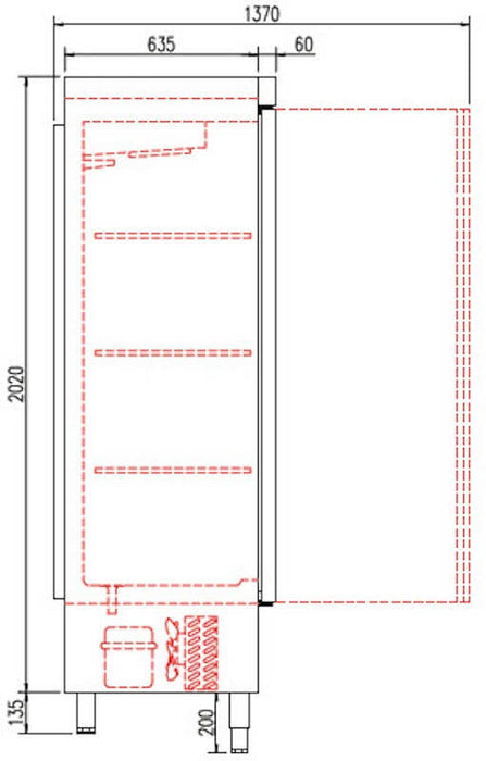 Armario refrigerado 5 puertas depart. pescado 1800 litros CORECO ADP - 2005 - FrigeriaHosteleria.com
