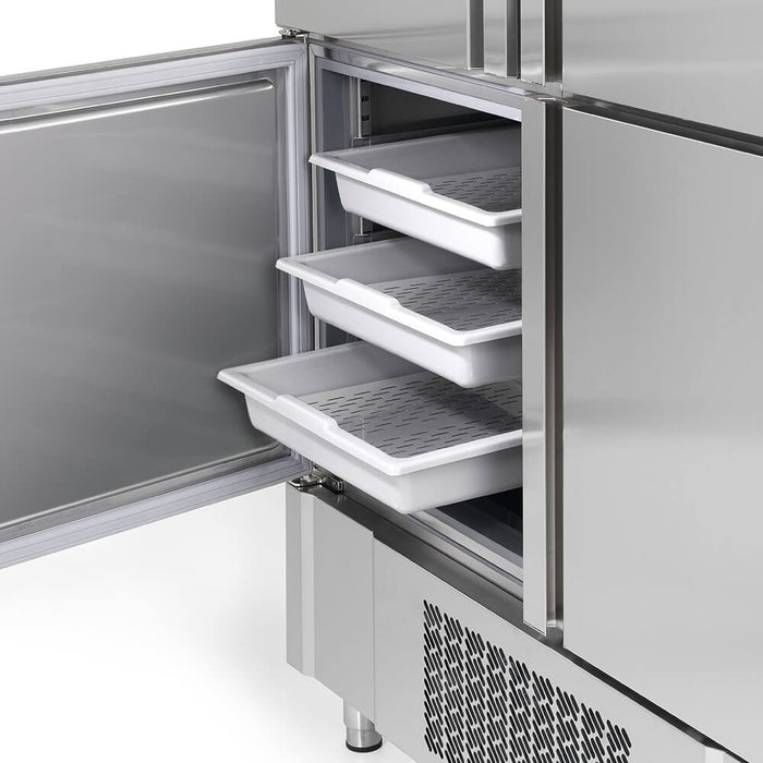 Armario refrigerado con apartado pescado 4 puertas INFRICO ANDP1004TF/G - FrigeriaHosteleria.com