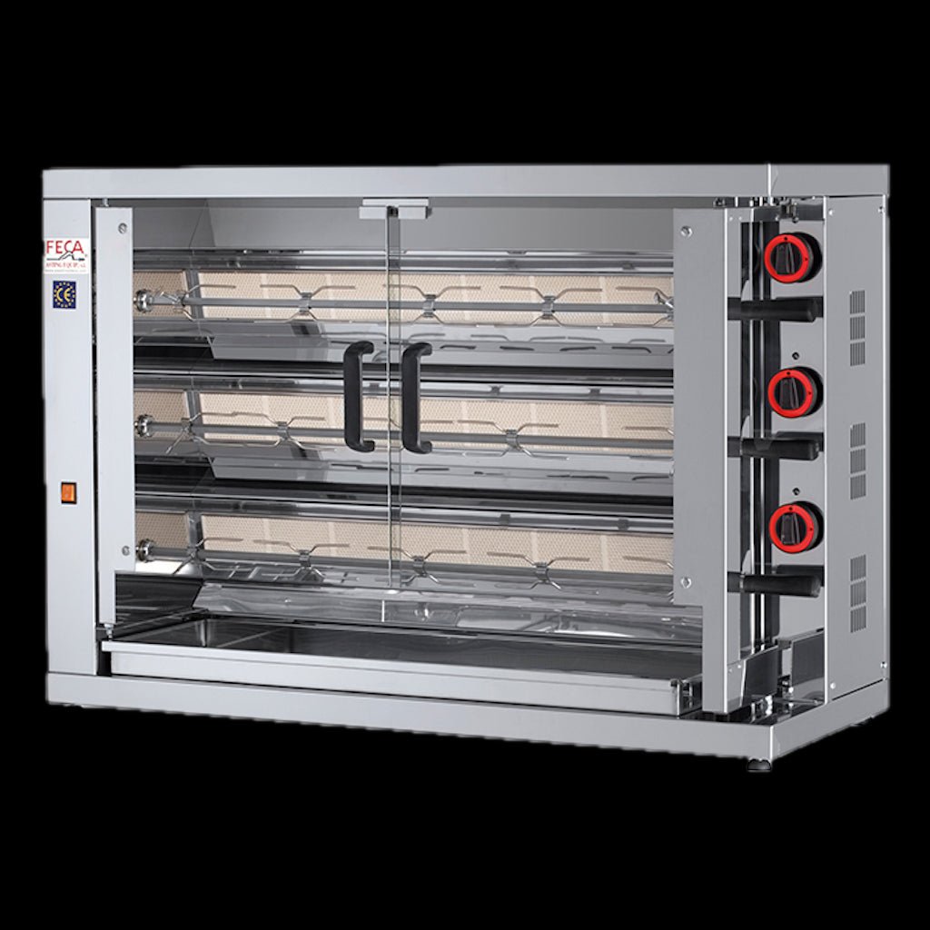 Asador de pollos a gas 3 espadas 18 pollos FECA 315 EKO - FrigeriaHosteleria.com