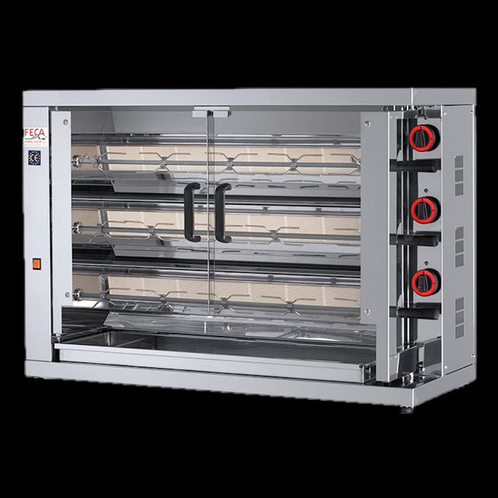 Asador de pollos a gas 3 espadas 18 pollos FECA 315 EKO - FrigeriaHosteleria.com
