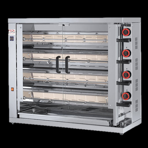 Asador de pollos a gas 4 espadas 24 pollos FECA 420 EKO - FrigeriaHosteleria.com