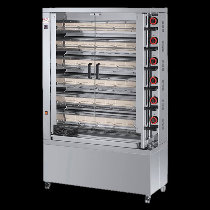 Asador de pollos a gas 6 espadas 36 pollos FECA 630 EKO - FrigeriaHosteleria.com