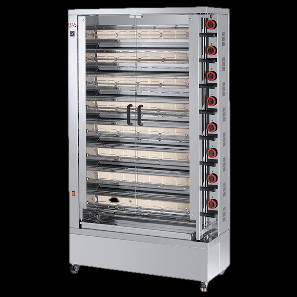 Asador de pollos a gas 8 espadas 48 pollos FECA 840 EKO - FrigeriaHosteleria.com