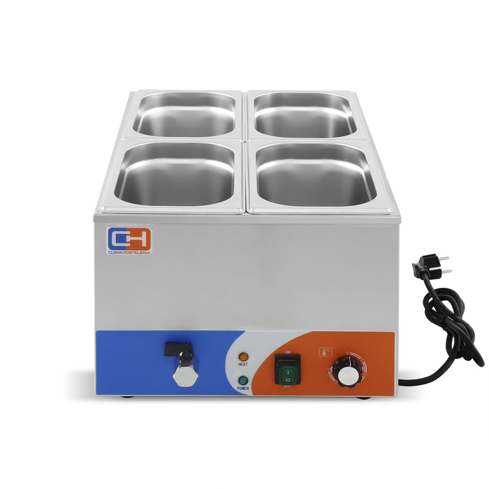 Baño maría 4 cubetas GN1/4 BM - 1/4 - FrigeriaHosteleria.com