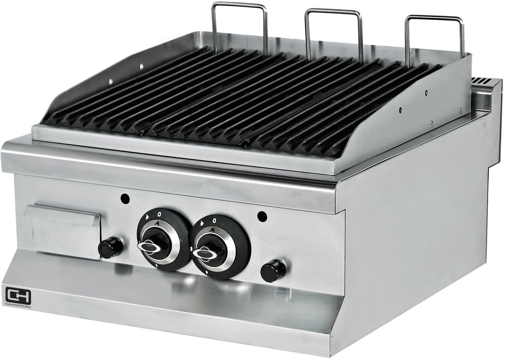 Barbacoa a gas piedra volcánica sobremesa 60x60 EMP6LG020 - FrigeriaHosteleria.com