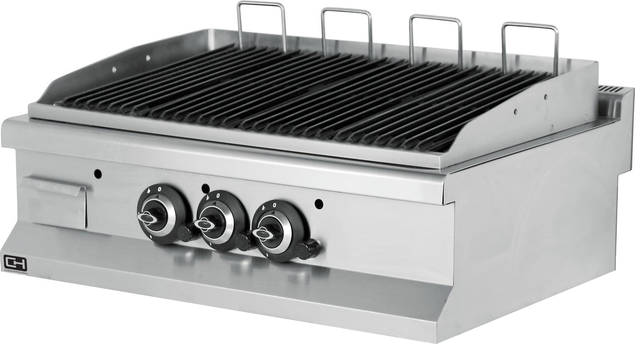 Barbacoa a gas piedra volcánica sobremesa 90x60 EMP6LG030 - FrigeriaHosteleria.com