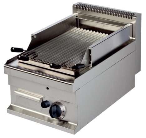 Barbacoa a gas sobremesa piedra volcánica ancho 40 fondo 70 GGL711S - FrigeriaHosteleria.com