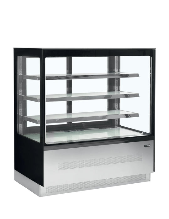 TEFCOLD Vitrina refrigerada cristal recto ancho 120 cm 3 estantes LPD1203F/BLACK