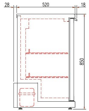 Botellero refrigerado puertas corredera CORECO ERHS - L - FrigeriaHosteleria.com