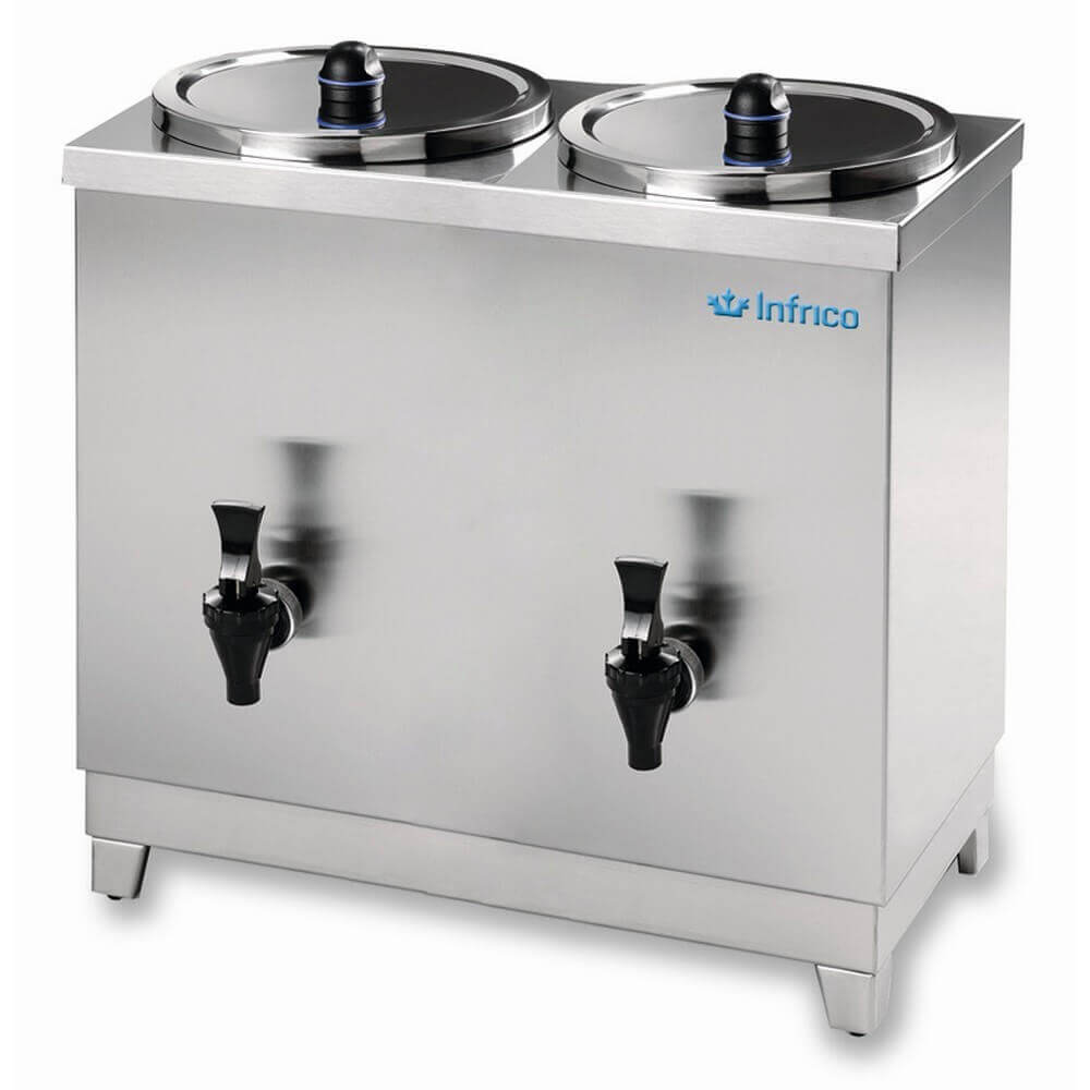 Calentador doble de leche de 6+6 litros INFRICO TL66 - FrigeriaHosteleria.com