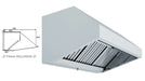 Campana extractora fondo 80 sin turbina ancho 150 A15080CM - FrigeriaHosteleria.com