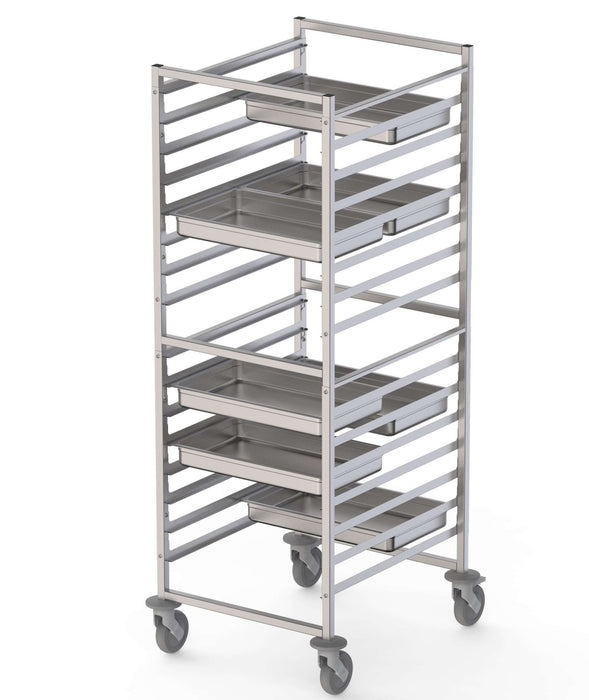 Carro Bandejero Acero Inoxidable Para 16 Bandejas GN2/1 660x750x1700h mm TT16NGN2100 - FrigeriaHosteleria.com