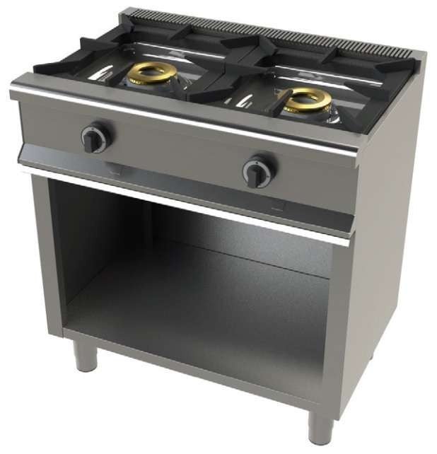Cocina a gas 2 fuegos con mueble ancho 80 6200/1 - FrigeriaHosteleria.com