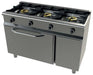 Cocina a gas 3 fuegos con horno GN1/1 ancho 120 fondo 55 JUNEX 6301/1 - FrigeriaHosteleria.com