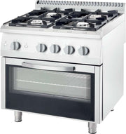 Cocina a gas 4 fuegos con horno a gas ancho 80 fondo 70 9710330 - FrigeriaHosteleria.com