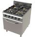 Cocina a gas 4 fuegos con horno ancho 80 fondo 90 FO9C401 - FrigeriaHosteleria.com