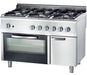 Cocina a gas 6 fuegos con horno eléctrico ancho 120 fondo 70 9717130 - FrigeriaHosteleria.com