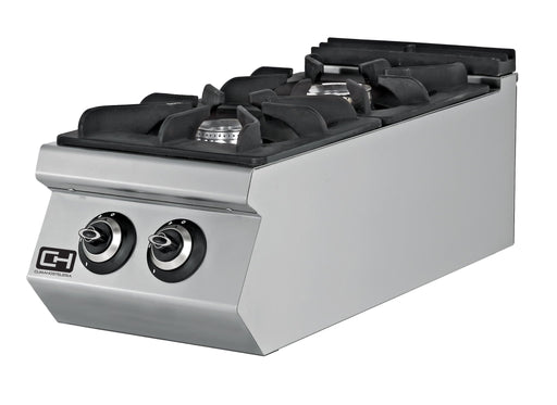 Cocina a Gas Sobremesa 2 fuegos 2 x 7,15 kW 400x730x300h mm EMPPLS7KG010 Línea 700 Estambul - FrigeriaHosteleria.com