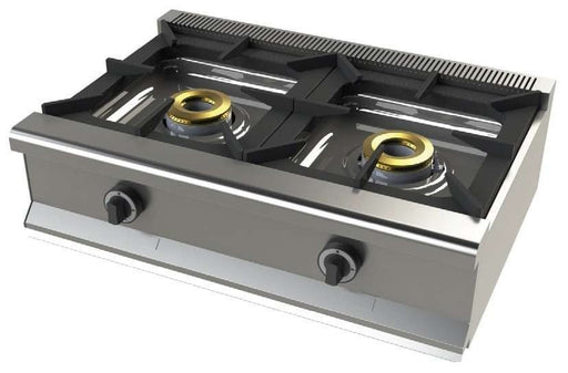 Cocina a gas sobremesa 2 fuegos ancho 80 fondo 55 6200B/1 - FrigeriaHosteleria.com