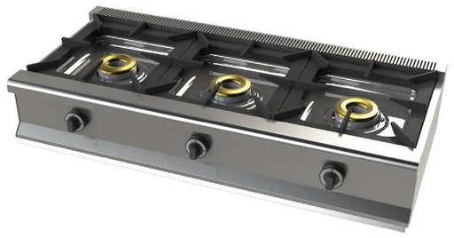 Cocina a gas sobremesa 3 fuegos ancho 120 6300B/1 - FrigeriaHosteleria.com